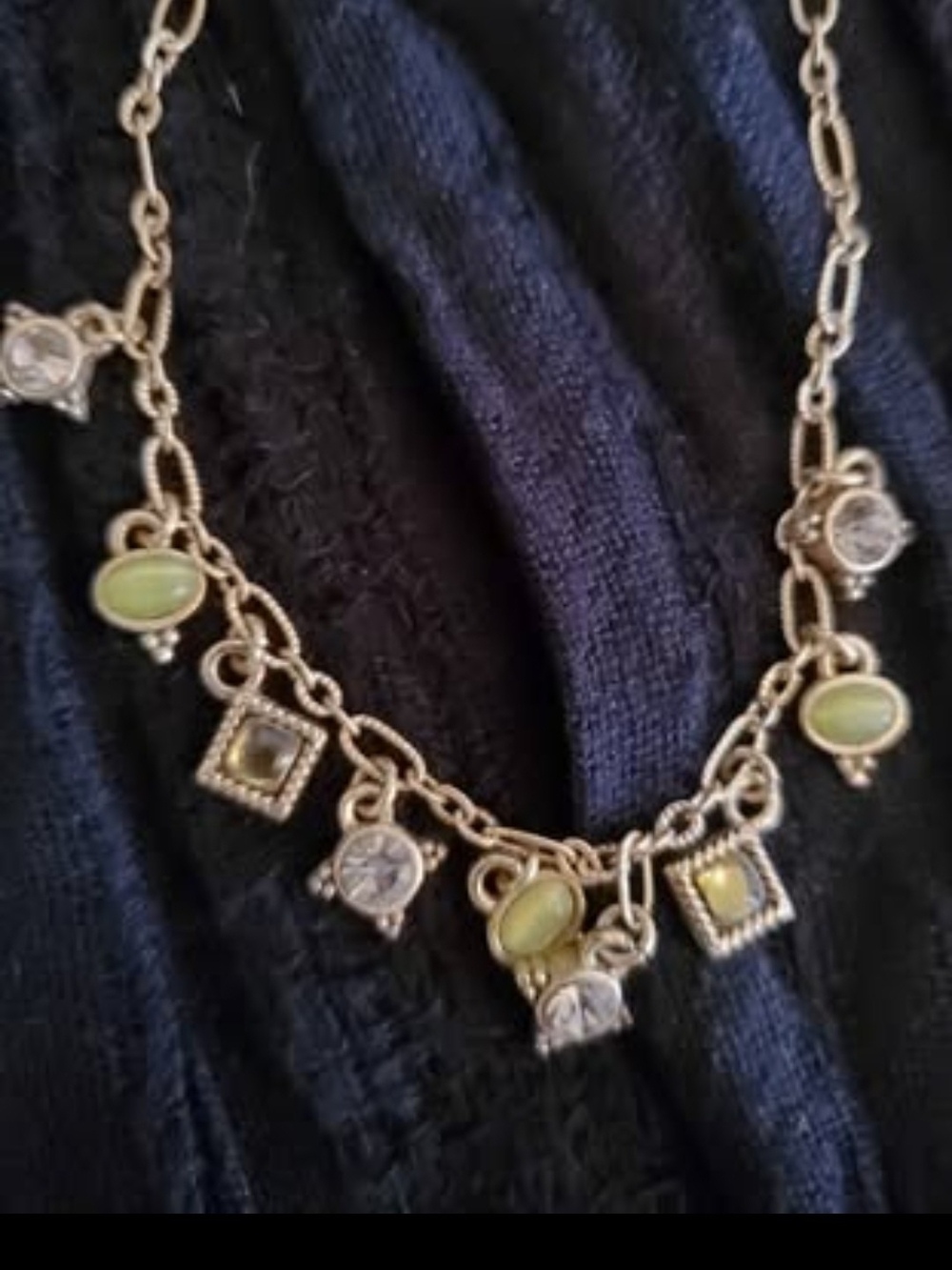 Lia Sophia Gold-Tone Charm Necklace with Matching Earrings